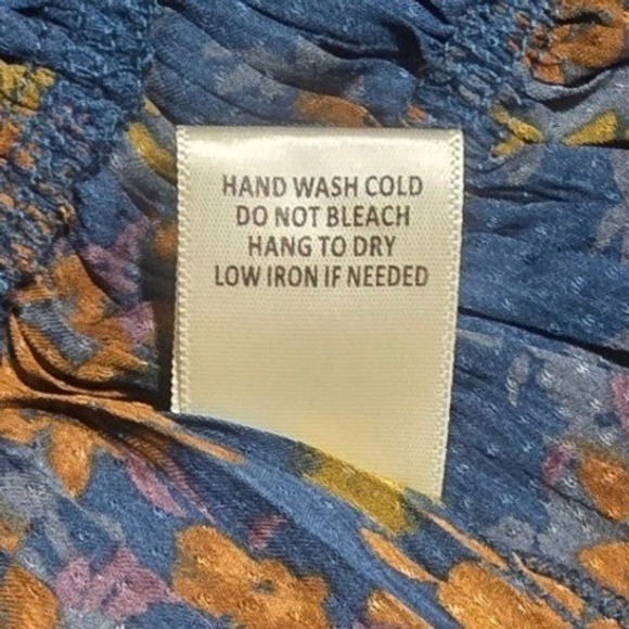 Skies Are Blue Women Blue Portofino 1 Shoulder Floral Pleated Peplum top NWT M - Picture 8 of 8